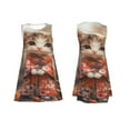 thumbnail image 7 of Pofeuu Adorable Kitten In Kimono Print Women's Sleeveless Dress, Loose Fit Summer Dress, Casual Tank Dress for Women, 7 of 7