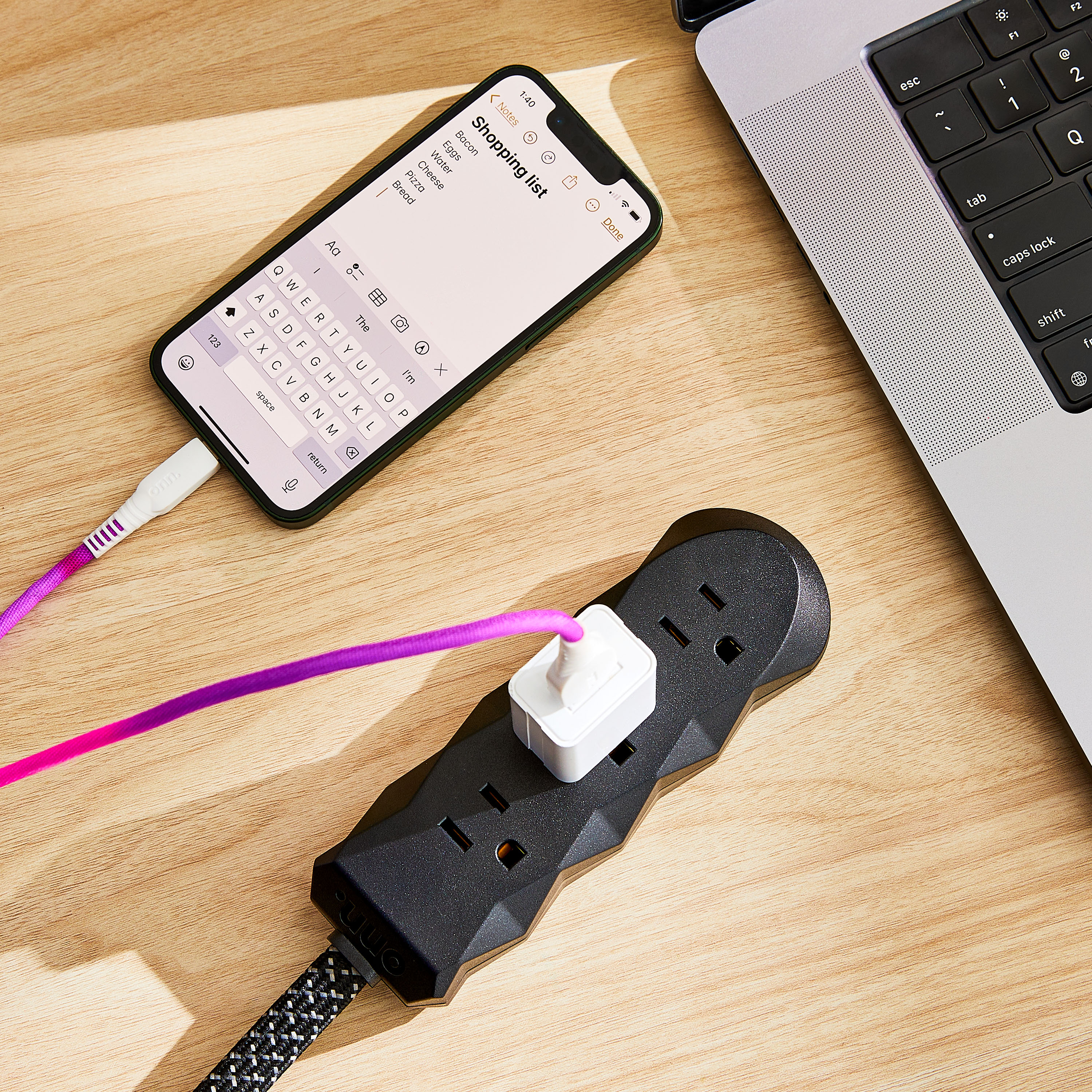 onn 3-Outlet Surge Protector with 4' Power Cord photo 3