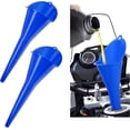 thumbnail image 1 of Long-Neck Oil Funnel for Automotive – Multi-Function Plastic Funnel for Oil, Gas & Lubricants – Universal Car Accessory (Blue (1-Pack)),Blue (2-Pack), 1 of 2