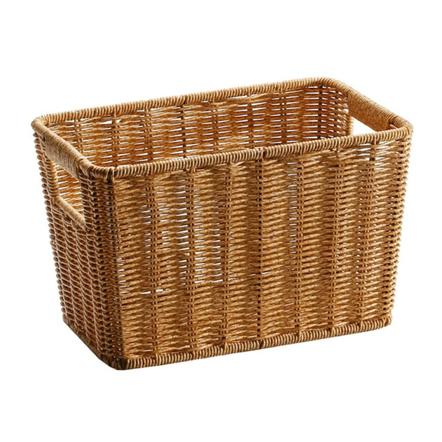 Cesta organizadora de almacenamiento decorativa con asa para artículos diversos 29cmx18cmx18cm