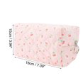 thumbnail image 3 of Ofertas Únicas 1 Pc Bolsa de Maquillaje Portátil para Mujeres en Viaje Vacaciones Boda Camping Algodón Rosa, 3 of 3