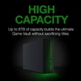 thumbnail image 5 of Seagate Game Drive Hub 8TB External HDD - USB 3.2 Gen 1, Dual USB-C and USB-A ports, Grey, Xbox Certified, with Xbox Green LED lighting and 3 Year Rescue Services (STKW8000402), 5 of 9