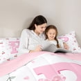 thumbnail image 4 of Castle Fairy Bowtie Personalized Initial P Bedding Comforter Set,Cherry Queen Bedding Sets, 4 of 8