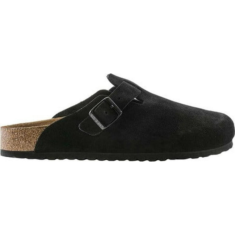 靴 BIRKENSTOCK Boston black 37 Birkenstock Boston Suede with Soft Footbed - Walmart.com