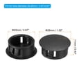 thumbnail image 2 of Tapones de agujero de plástico Uxcell, tipo de embellecedor, tapa de agujero redonda, bloqueo a presión, tubo de agujero negro 22 mm, 2 of 7