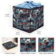 thumbnail image 3 of Hearts Battle Foldable Clothes Storage Toy Box Storage Basket with Handle 10.8"x10.5"x10.6" Large Capacity, 3 of 6