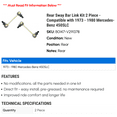 thumbnail image 2 of Rear Sway Bar Link Kit 2 Piece - Compatible with 1973 - 1980 Mercedes-Benz 450SLC 1974 1975 1976 1977 1978 1979, 2 of 2