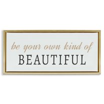 Stupell Industries Own Kind Of Beautiful Typography Painting Gold Floater Framed Art Print Wall Art, 31 x 14
