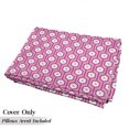 thumbnail image 5 of Pink Floor Pillow Lounger Cover, Vertical Hexagonal Shapes with Dots Inside Tied with Lines Geometric Vibrant, Nap Mat Printed Fabric Case for 5 Pillows, 88" x 36", Pale Blue White Pink, by Ambesonne, 5 of 5