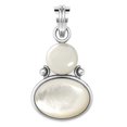 thumbnail image 2 of 925 Sterling Silver Pendant Natural Mother Of Pearl Handmade Jewelry, 2 of 7