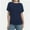 Navy, variant on Womens Casual T Shirts Dolman Short Sleeve Shirts Boat Neck Ruched Tops Summer Lightweight Clothes