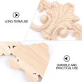 thumbnail image 5 of 6Pcs Onlay Wood Mouldings Wood Applique Wood Decal Carved Unpainted Long Flower Rubber Wood Corner Furniture, 5 of 5