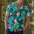 thumbnail image 6 of Tropical Opossum Hawaiian Shirt For Men Floral Possum Mens Hawaiian Shirts Short Sleeve Button Down Shirt Men, 6 of 7