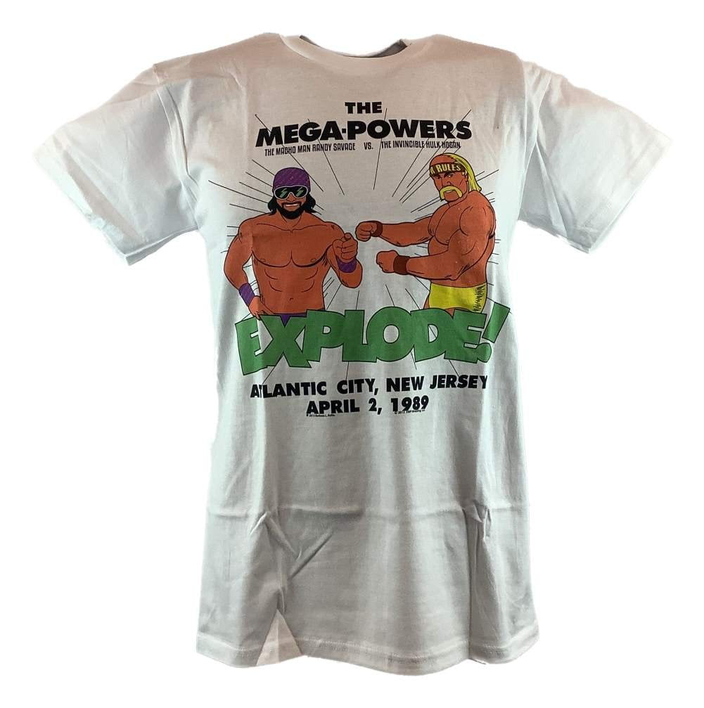 Hulk Hogan Macho Man Randy Savage Mega Powers Wrestlemania 5 Mens Tshirt XXL