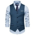 thumbnail image 2 of JLFKNG New Suit Vest Men's Solid Color Casual Business Single Lounge Summer Sets, 2 of 4