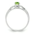 thumbnail image 2 of 925 Sterling Silver Rhodium-Plated Peridot Ring Size 10, 2 of 6