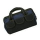 thumbnail image 3 of Bolsa de almacenamiento de herramientas de 13 pulgadas, bolso de boca ancha impermeable multifuncional de tela Oxford para tienda de herramientas para el hogar, negro y azul, 3 of 12