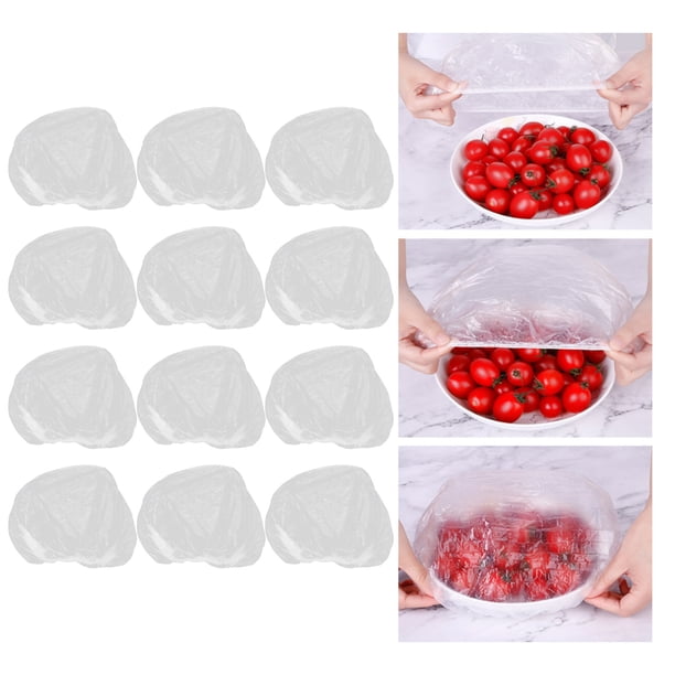 Cubierta de Tazón de Plástico, Cubierta de Plástico Resistente 100pcs Grado de Comida Desechable Para Cocina para El Hogar para Restaurante