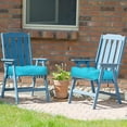 thumbnail image 4 of YEXJ Set of 4 Tufted Patio Cushions, 4" Outdoor Seat Cushions, Waterproof & High Elasticity for Comfortable Sitting Experience, Square Chair Cushions for Indoor Outdoor Use-2-Turquoise, 4 of 13