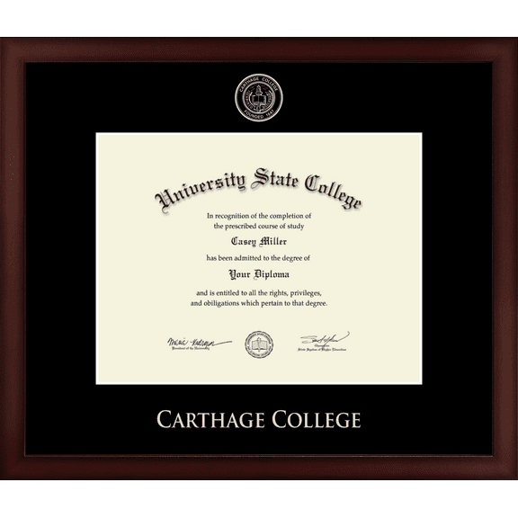 Carthage College Diploma Frame, Document Size 11" x 8.5"