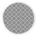 thumbnail image 1 of Toalla de playa redonda ABPHQTO Patrón de Quatrefoil gris claro 60 pulgadas de diámetro, 1 of 2