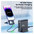 thumbnail image 4 of 140W GaN USB Charger 5-in-1 Desktop Fast Charge USB Type C Charger LED Display, 4 of 5