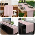 thumbnail image 6 of Pink Striped Table Runner 72 Inches Long, Modern Simple Farmhouse Beige Vintage Kitchen Coffee Dining Table Decoration for Home Party Birthday Wedding Home Decor 18x72 Inches, 6 of 8