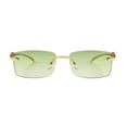 thumbnail image 3 of Gafas de Sol ADE WU Vintage Sin Montura Retro Marco Dorado Lentes Verdes, 3 of 7