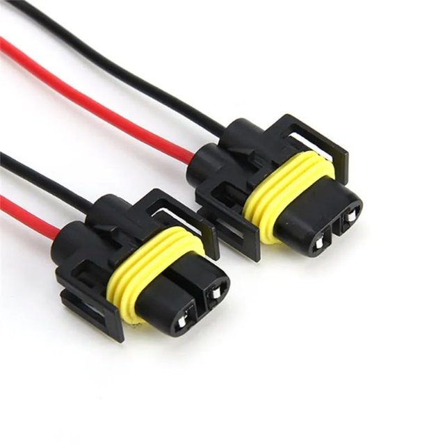 High-Performance Automotive Connectors Headlight Socket | H11 Connector Headlight Connector Pigtail | 12v Female Socket Wire Harness Connectors | H11 Plug Connector Light Wiring Harness