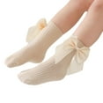 thumbnail image 5 of Kiapeise Kids Cotton Socks, Baby Anti-Slip Medium Tube Socks with Bowknot, 5 of 6