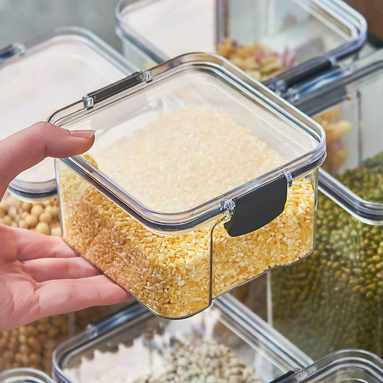 Food Storage Containers With Lids, Clear Airtight Square Food