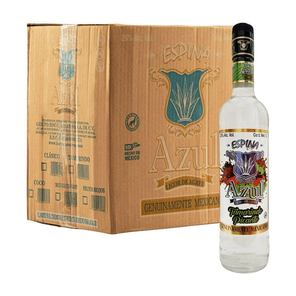 Caja Licor de Agave Espina Azul Tamarindo Picante 1000 Ml Espina Azul Licor de Agave