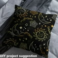 thumbnail image 2 of Manfei Gold Sun and Moon Sewing & Crafting Fabric (3 Yards), Glitter Stars Home Decor Fabric by the Yard, Psychedelic Galaxy Fabric by the Yard, 2 of 6