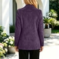 thumbnail image 7 of Warop Faux Suede Blazer for Women Open Front Lapel Long Sleeve Jacket Casual Office Wear Fall Suits with Pockets, 7 of 7