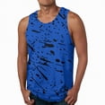 thumbnail image 2 of HCNTES Men's Dri-Power Cotton Blend Sleeveless Muscle Shirts, Moisture Wicking Odor Protection UPF 30+(Blue,XXXL), 2 of 5