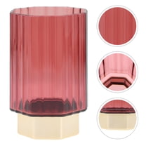 Masteelf Large Clear Red Makeup Brush Holder and Vanity Organizer for Beauty Tools and Cosmetic Accessories