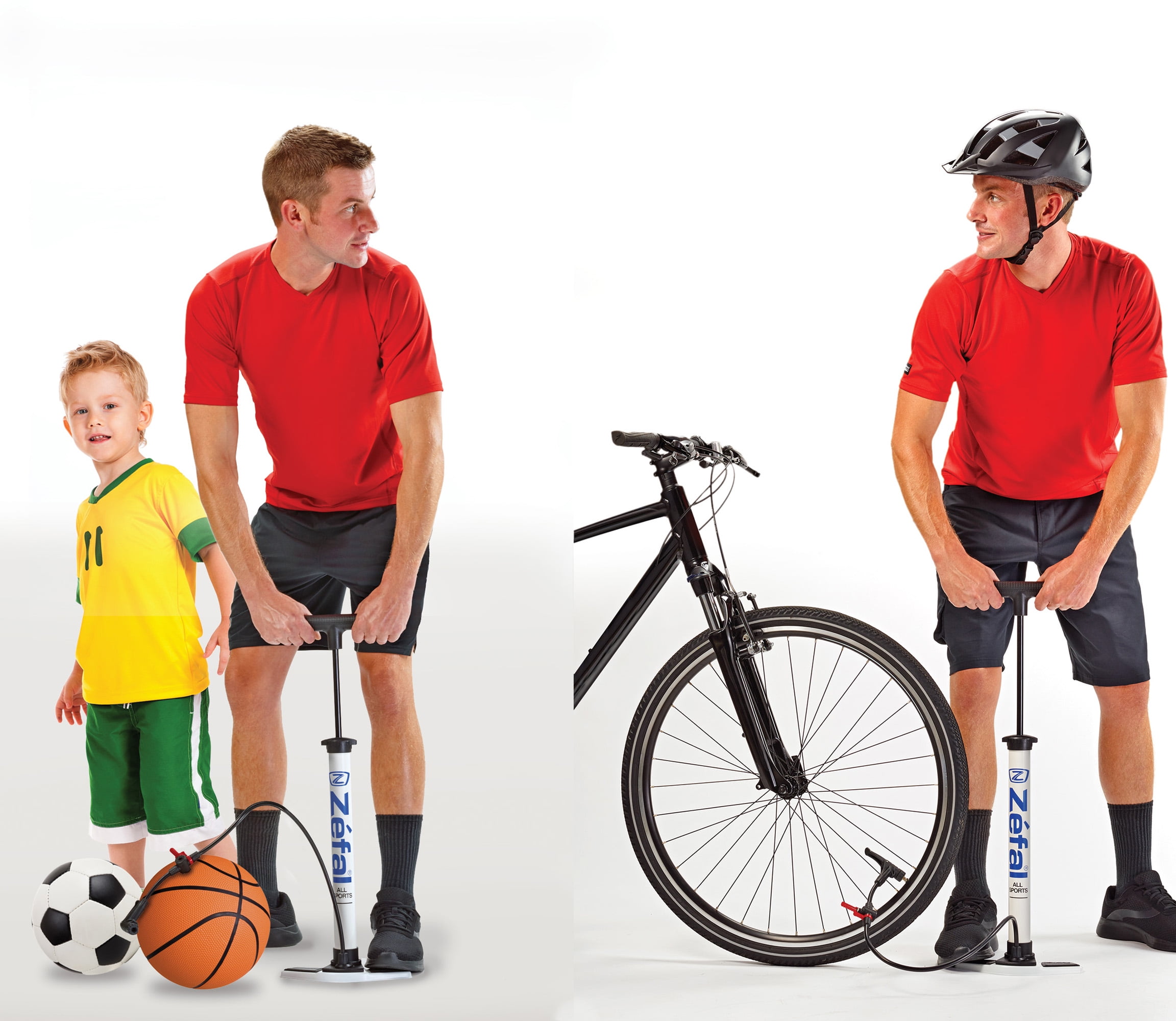 zefal high pressure bike pump and sports ball pump