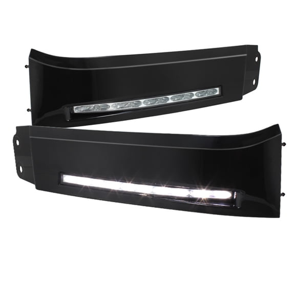 AKKON - For 07-13 Toyota Tundra | 08-13 Sequoia Black Bezel Build-In LED DRL Daytime Running Light Assembly