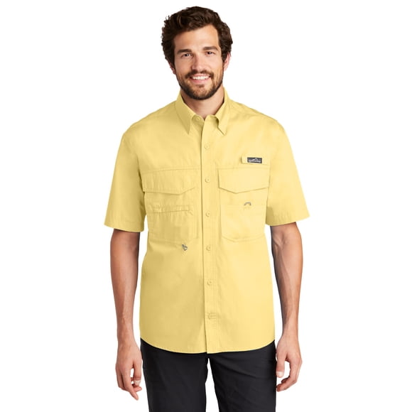 Eddie Bauer Camisa de pesca de manga corta (EB608) Amarillo vara de oro, S Eddie Bauer 730212