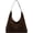 Coffee, variant on Trendy Suede Hobo Bag Crescent Shoulder Bag Women Retro Zipper Satchels Winter Purse College Tote Handbag