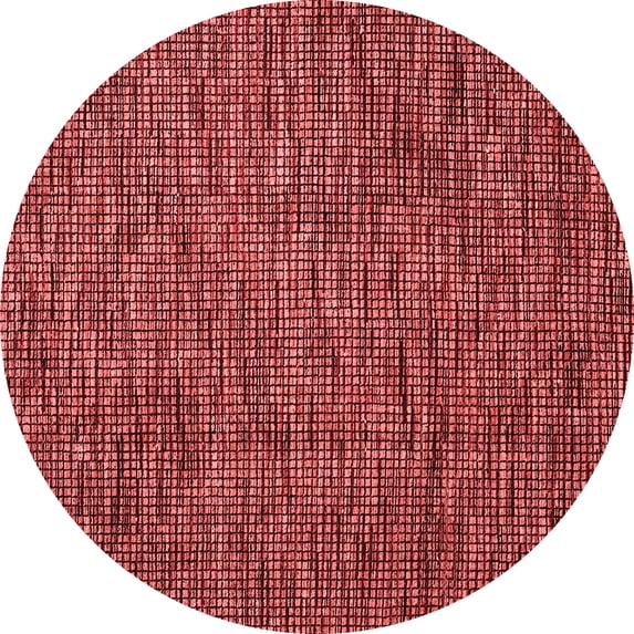 Ahgly Company Machine Washable Indoor Round Abstract Red Modern Area Rugs, 4' Round
