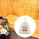 thumbnail image 1 of Sombrero de fieltro de lana blanca Perfecl Sauna rusa anticalor con bordado F Estilo B, 1 of 8