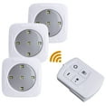 3Pcs Wireless LED Remote Control Battery Under Night Light Wall