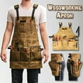 thumbnail image 2 of PVCS Garden Tool Apron Multi-Pocket Multi-Function Safety Canvas Waterproof Tool for Home, 2 of 7