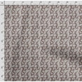 thumbnail image 4 of Soimoi Leaves Printed, Poly Canvas Fabric, Decor Sewing Fabric by The Yard 56 Inch Wide,Decorative Fabric for Curtains Tote Bags, White & Brown, 4 of 5