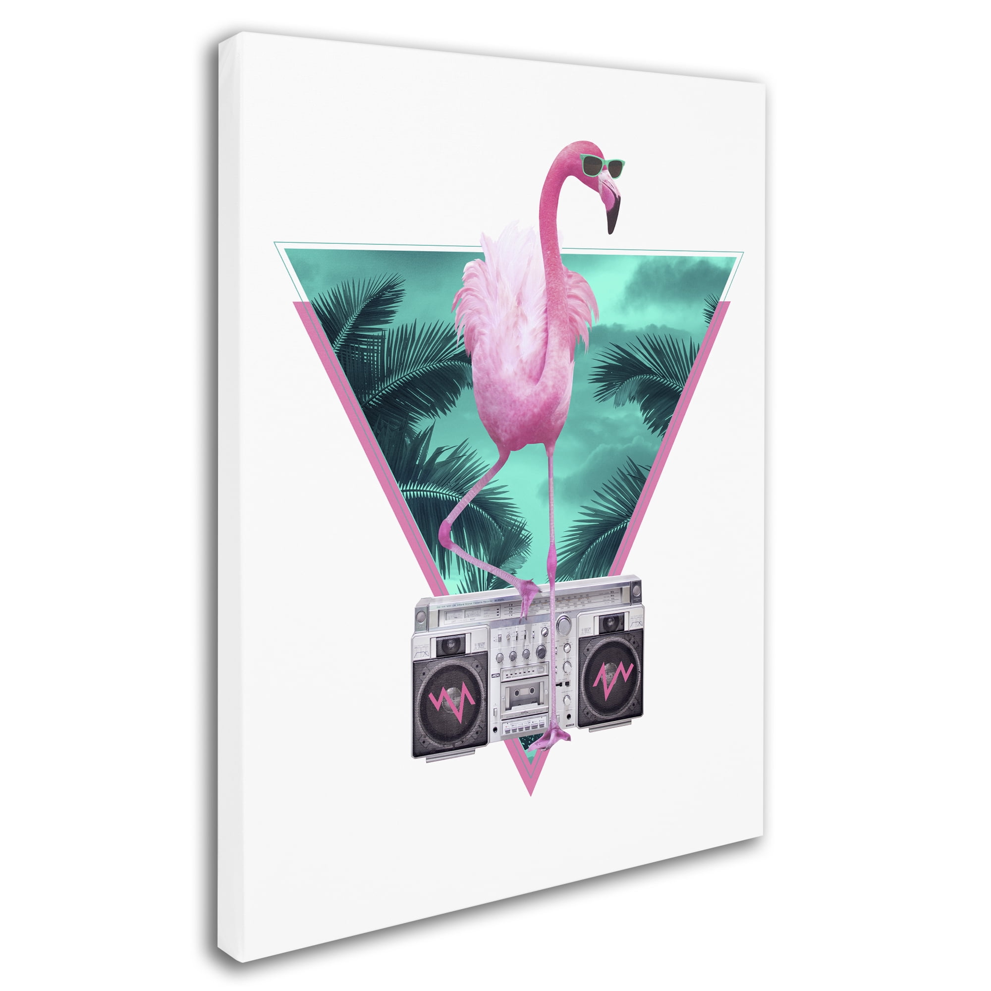 Trademark Fine Art 'Miami Flamingo' Canvas Art by Robert Farkas