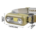 thumbnail image 4 of Hadanceo Outdoor Sensor Headlight Super Bright Waterproof USB Rechargeable Adjustable Breathable Headband Lightweight Night Fishing Running XPE COB Lamp, 4 of 8