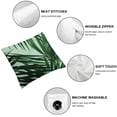 thumbnail image 6 of Shiartex Palm Leaf Tropical Plant Throw Pillow Covers Pillow Cover with Zipper Throw Pillow Cases Double Sided Plush Pillow Covers Decorative Throw Pillows Covers for Couch Living Room 2pcs White, 6 of 7