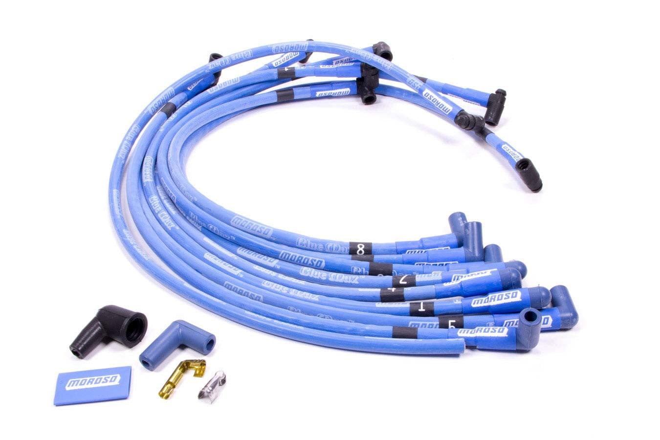 Taylor Spark Plug Wire Set 80617; SST 8mm Blue Spiral Core 90° HEI for Chevy SBC Taylor Spark Plug Wire Set 80617; SST 8mm Blue Spiral Core 90° HEI for Chevy SBC