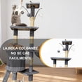 thumbnail image 4 of Árbol para Gatos, Torre de Actividades de Varios Niveles, Torre Árbol Rascador para Gatos con Escaleras, Casa para Gatos, Juguete Colgante, Ahorro de Espacio para Gatos Activos Ideal (Gris), 4 of 7
